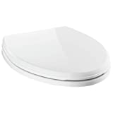Delta -Faucet Wycliffe Slow Close Elongated Toilet Seat with Non-Slip Seat Bumpers, Soft Close Toilet Seat Elongated, Toilet Seat Slow Close, White 811901-WH