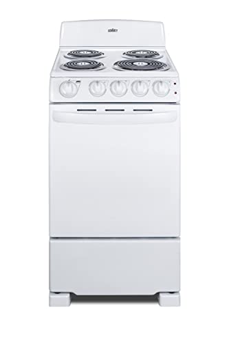 Summit Appliance RE203W 20' Electric Range, 4 Coil Elements,...
