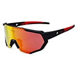 X-TIGER Polarized Sports Sunglasses with 3 Interchangeable Lenses,Mens Womens Cycling Glasses,Baseball Running Fishing Golf Driving Sunglasses