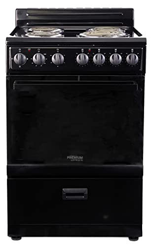 Premium Levella 24' Electric Range with 4 Coil Burners and...