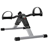 Uten Folding Pedal Exerciser, Mini Under Desk Exercise Bike Foot Hand Cycle Portable, Arm and Leg Exercise Peddler Machine with LCD Monitor