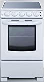 Summit REX2051WRT 20'' Freestanding Electric Range with 4 Elements 2.3 cu. ft. Oven Capacity Smooth Ceramic Glass Top ADA Compliant Hot Surface Indicator in White