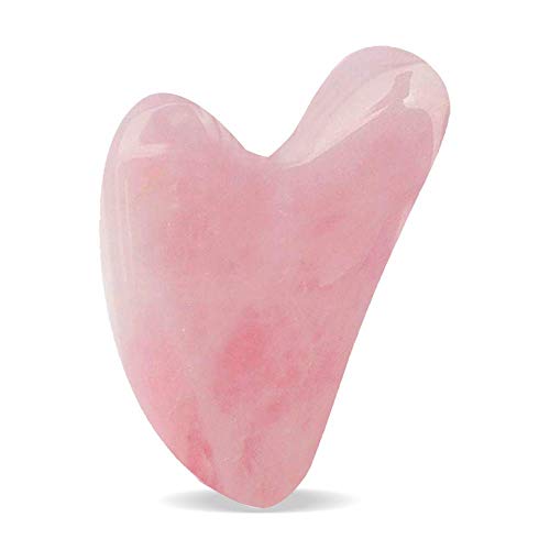 DEAYOKA Rose Quartz Gua Sha Tool - Asian Beauty Secret, for...