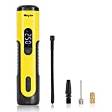 Upgraded Portable Air Compressor Mayto Tire Inflator with Digital Pressure Gauge 150PSI,6000mAh Rechargeable Battery Mini Electric Pump with Emergency Led Light Cordless Air Pump for Cars,Bikes