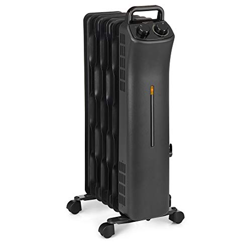Amazon Basics Portable Radiator Heater with 7 Wavy Fins,...