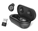 Avantree Ace 130T - Wireless Earbuds for PC Laptop Computer with USB Adapter, Bluetooth 5.2, Noise Cancelling Mic for Clear Calls, Connecting with Phones for Music, aptX Adaptive, 36Hrs