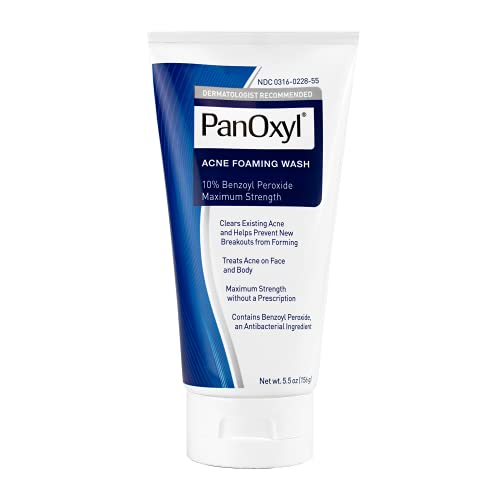 PanOxyl Acne Foaming Wash Benzoyl Peroxide 10% Maximum...
