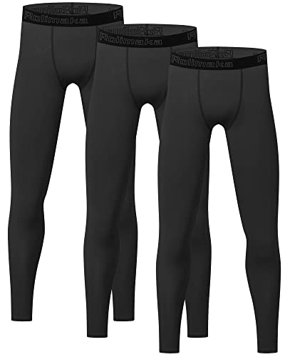 4 or 3 Pack Youth Boys' Compression Leggings Tights Athletic...