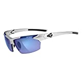 Tifosi Jet 0210400677 Wrap Sunglasses,Metallic Silver Frame/Smoke & Blue Lens,One Size