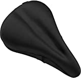 Most Comfortable Exercise Bike Seat Cushion Soft Gel Pad - Universal Bicycle Saddle Cover for Women and Men - for Indoor Cycling, Hybrid, Spinning, Stationary and Mountain Bikes