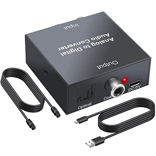 Analog to Digital Audio Converter PROZOR ADC R/L RCA 3.5mm...