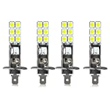 4 x H1 LED Fog Lights Bulbs Lamp 6000K Super White 80W LED Bulbs Kit Fog Driving Light Lamp