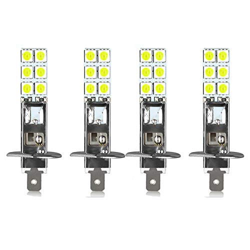 4 x H1 LED Fog Lights Bulbs Lamp 6000K Super White 80W LED...