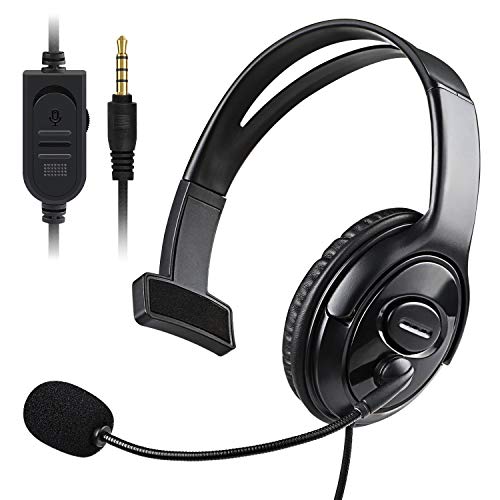 Joso Wired One Ear Headset for PS4, 3.5mm Single Ear...