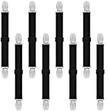 Adjustable Boot Straps Pant Stirrups Clips for Women and Men Motorcycle Biker Smooth Jeans Trousers Bed Sheets, Mattress Covers,Curtain and Seats Cushion 8 Piece Black