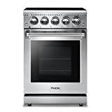 Thor Kitchen 24 inch Freestanding Professional Electric Range in Stainless Steel with 3.73 Cu. Ft. Oven (HRE2401)