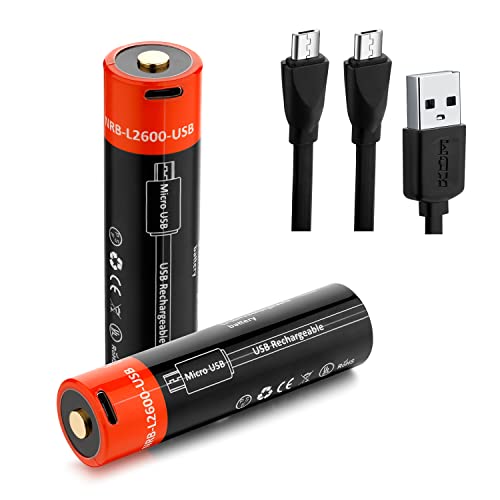 MUSIBEAUTY Button Top Batteries, USB Rechargeable Batteries...