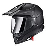 AHR Full Face Dual Sport Motorcycle Helmet Dirt Bike Off Road ATV Motocross Lightweight Helmet DOT Approved H-VEN35 (Large,Matte Black)