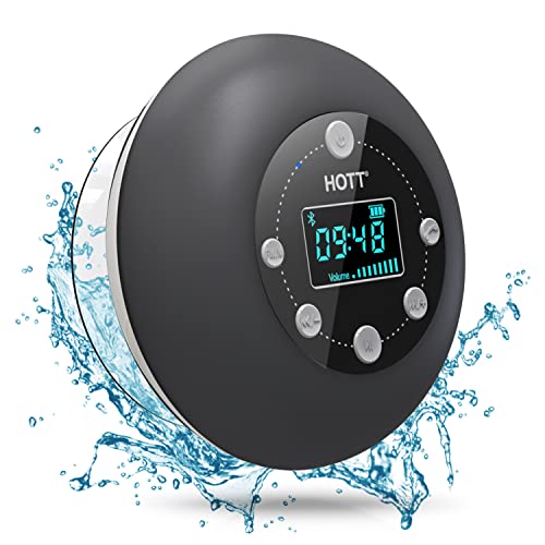 HOTT S602 Portable Shower Radio Bluetooth Speaker 5.0,...