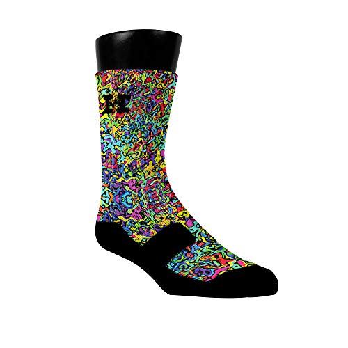 HoopSwagg Brand Athletic Socks Graffiti Extra-Large