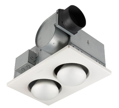 Broan-Nutone 9427P Bulb Heater and Fan, Energy-Saving 2-Bulb...
