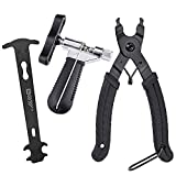Oumers Bike Link Plier+Chain Breaker Splitter Tool+Chain Checker, Chain Missing Link Opener Closer Plier Chain Cutter Connector Wear Indicator Tool