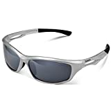 Duduma Polarized Sports Sunglasses for Men Women Baseball Running Cycling Fishing Driving Golf Softball Hiking TR90 Unbreakable Frame (silver/black)