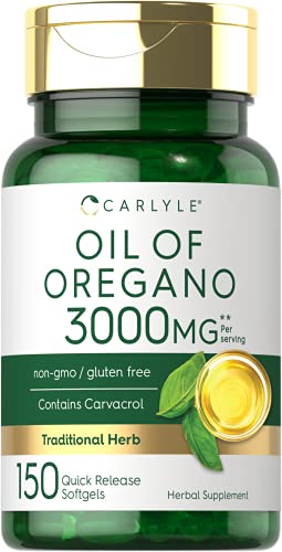 Oregano Oil 3000mg | 150 Softgel Capsules | Non-GMO and...