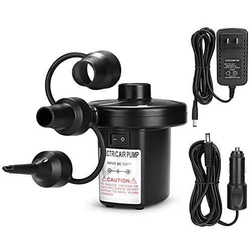 Electric Air Pump, AGPtEK Portable Quick-Fill Air Pump with...