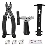 Oumers Bike Chain Tool Set, Bike Chain Plier + Bike Chain Splitter + Chain Wear Indicator + 3 Pairs Bicycle Missing Link for 6/7/8/9/10 Speed | Easy Using Chain Remover Closer