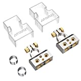AUTOUTLET Battery Terminals Connector,0/2/4/6/8/10 Gauge Heavy Duty Top Post AMP Car Battery Terminal Positive Negative Battery Ends with Spacer Shims Clear Covers for Car Audio Marine Boat(1 Pair)