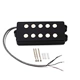 Alnicov 5 String Bass Guitar Humbucker Pickups，Black