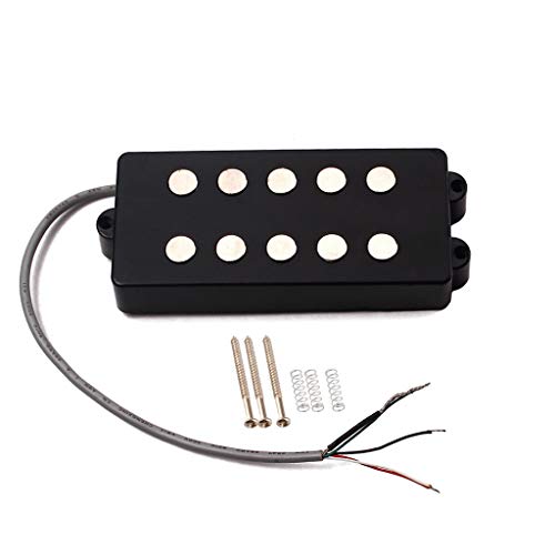 Alnicov 5 String Bass Guitar Humbucker Pickups，Black