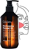 Gya Labs Destressing Massage Oil for Stress Relief and Sleep-Rose, Lavender and Organic Argan Infused Body Oil for Dry Skin-100 Pure, Natural Massage Lotion for Massage Therapy, Sore Muscles-6.76oz