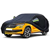 Auto-aAtend SUV Cover 190T Polyester Car Cover Waterproof All Weather for Automobiles, UV Protection Rainproof Windproof Outdoor Indoor Full Car Cover Universal Fit for SUV, 190’’-201’’