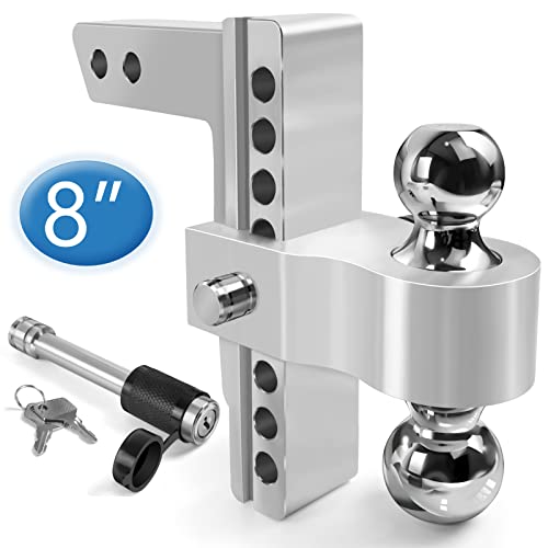 Tlvuvmo Adjustable Trailer Hitch - 8 Inch Drop Hitch Ball...