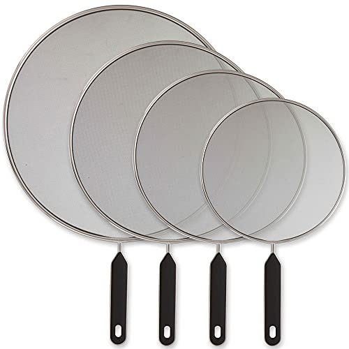 U.S. Kitchen Supply Set of 4 Classic Splatter Screens, 13',...