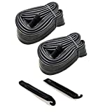 SCK 2 Pack 26 Inch Bike Tubes Plus 2 Tire Levers, 26x1.75/1.95/2.10/2.125 Schrader Valve MTB Bike Inner Tubes
