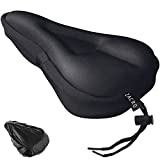 Zacro Gel Bike Seat Cover- BS031 Extra Soft Gel Bicycle Seat - Bike Saddle Cushion with Water&Dust Resistant Cover (Black)