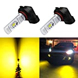 Alla Lighting 3800lm HB4 9006 LED Bulbs Fog Lights ETI 56-SMD, 3000K Amber Yellow Xtreme Super Bright Replacement Upgrade for Automotive Cars, Trucks