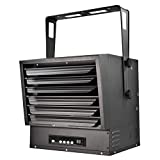 Comfort Zone CZ260ER Ceiling-Mounted High-Output 10,000-Watt Fan-Forced Industrial Heater with Digital Thermostat and Remote Control, Black