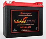 RG20L-WS Wicked Start 500+ CCA Battery; Harley 1993 Dyna Low Rider; Part# 16L-BS, BTX20L-BS, ES20LBS, YTX20L-BS, 65989-97A/B/C