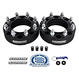 Supreme Suspensions - 1.5' Front Wheel Spacers for 2005-2023 Ford F-250 / F-350 Super Duty HubCentric Spacers: 8x170mm Bolt Pattern M14x1.5 Studs [2pc Black Pack] - 4 Tire Valve Caps Included