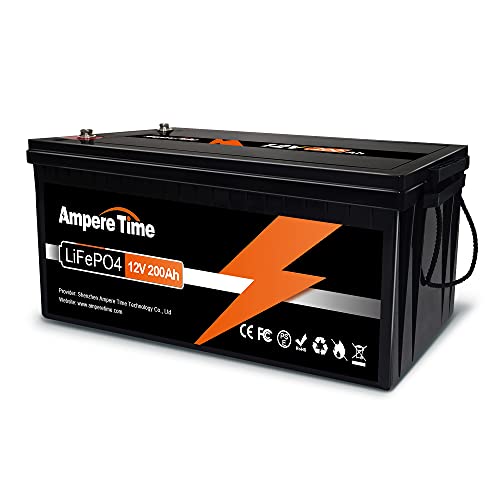 Ampere Time 12V 200Ah Lithium Iron LiFePO4 Deep Cycle...