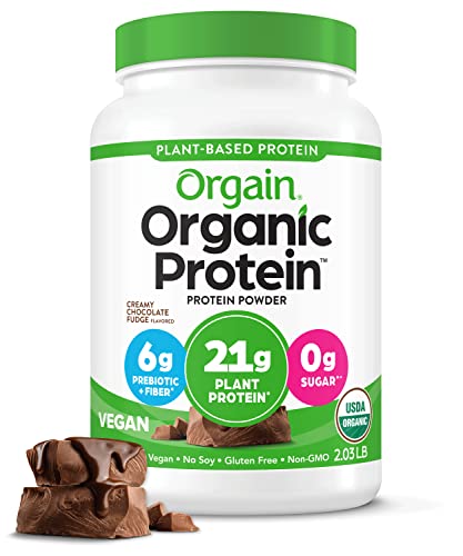 Orgain Organic Vegan Protein Powder,Creamy Chocolate Fudge...