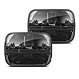 1 Pair 105W Rectangular 5x7/ 6x7 Inch Led Headlight High Low Beam Headlamp Compatible with Jeep Wrangler YJ Cherokee XJ Kenworth T300 1997-2010 Replacement H6054 H5054 H6054LL 69822 6052 6053 (2 pcs)