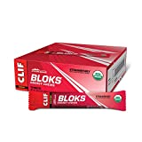 CLIF BLOKS - Energy Chews - Strawberry- Non-GMO - Plant Based Food - Fast Fuel for Cycling and Running-Workout Snack (2.1 Ounce Packet, 18 Count)