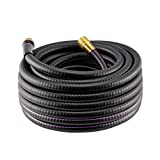 Giraffe Tools Reinforced Garden Hose 5/8 in x 50 ft, Never Kink PVC Water Hose Heavy Duty, Male to Female Brass Fitting