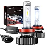 SEALIGHT H11/H8/H9 LED Bulbs X1 Series 12 CSP Chips 14000LM 6000K Xenon White Non-polarity