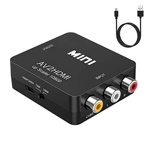 RCA to HDMI,AV to HDMI Converter,ABLEWE 1080P Mini RCA...